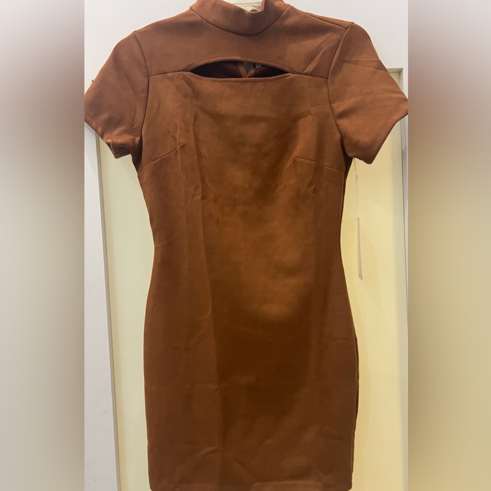 BRAND NEW Blashe Faux Suede Cap Sleeve Mini Dress Size Small